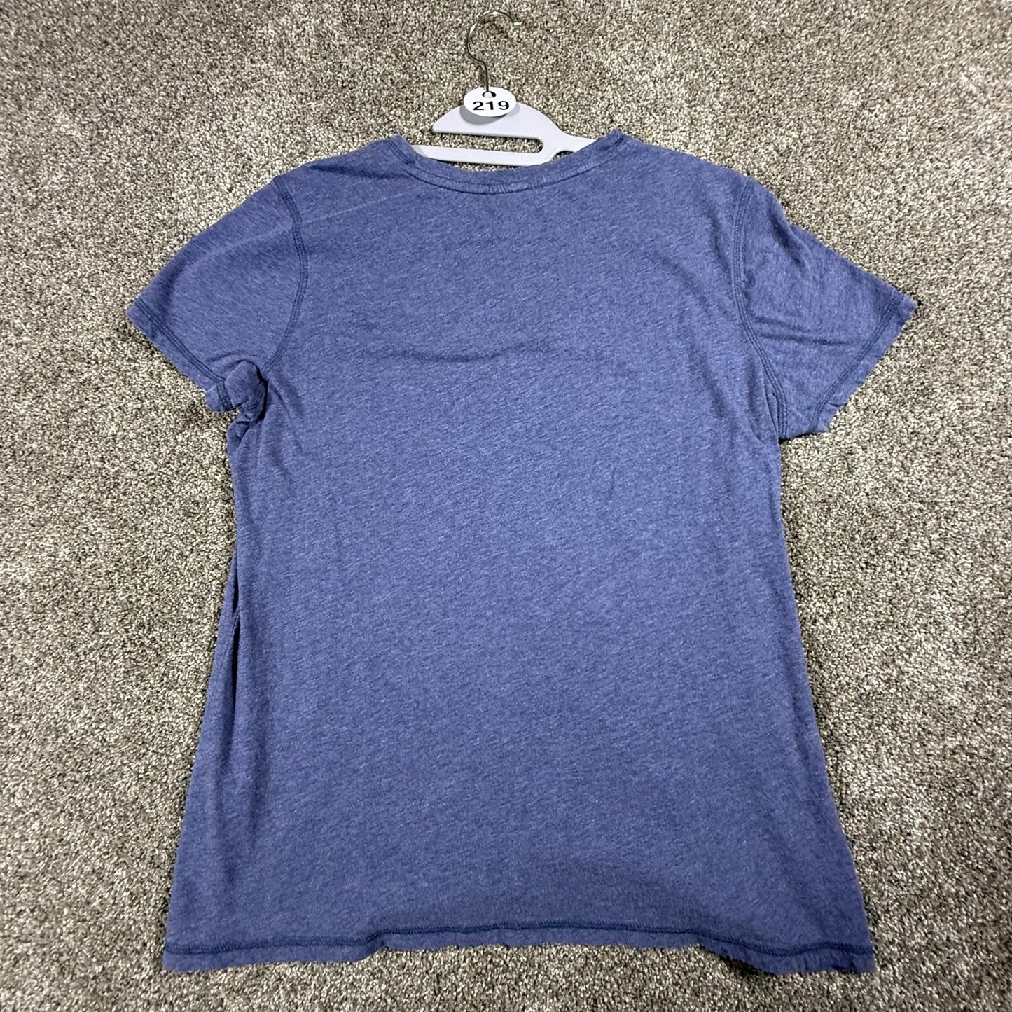 Carhartt Womens T-Shirt Size L 12-14 Heather Blue Short Sleeve Logo Tee Cotton
