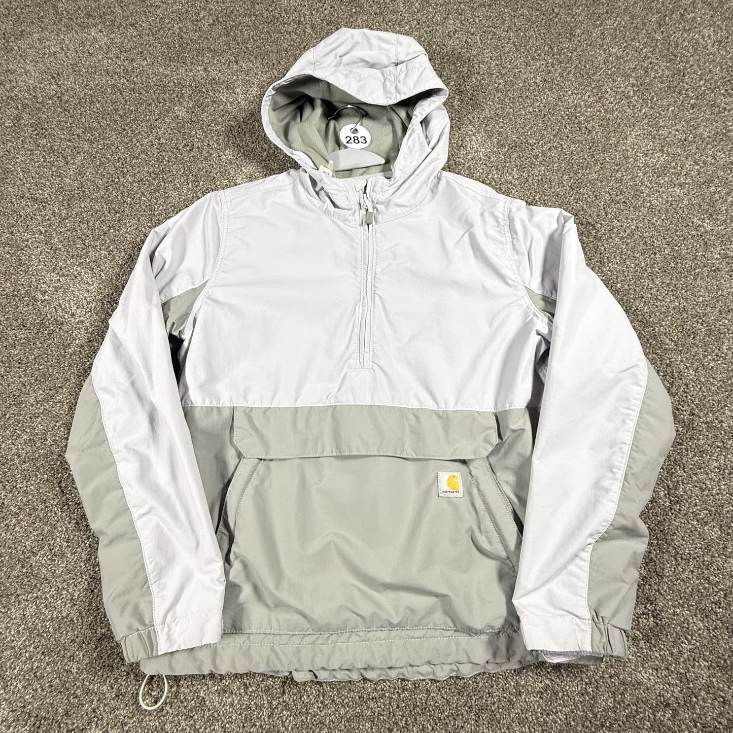 Carhartt Womens Anorak Jacket S Gray Two Tone Rain Defender Loose Fit Nylon