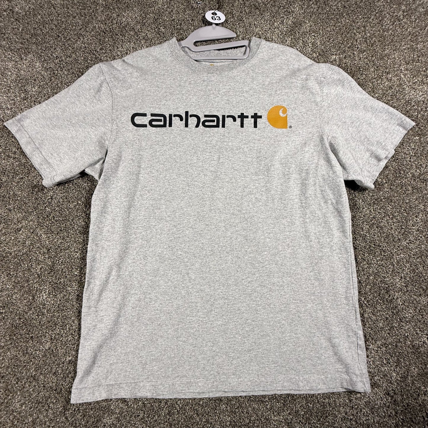 Carhartt Mens T Shirt Size M Gray Graphic Logo Short Sleeve Original Fit