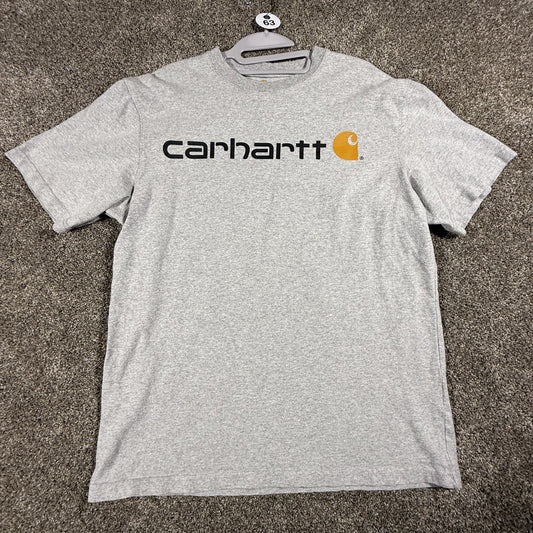 Carhartt Mens T Shirt Size M Gray Graphic Logo Short Sleeve Original Fit