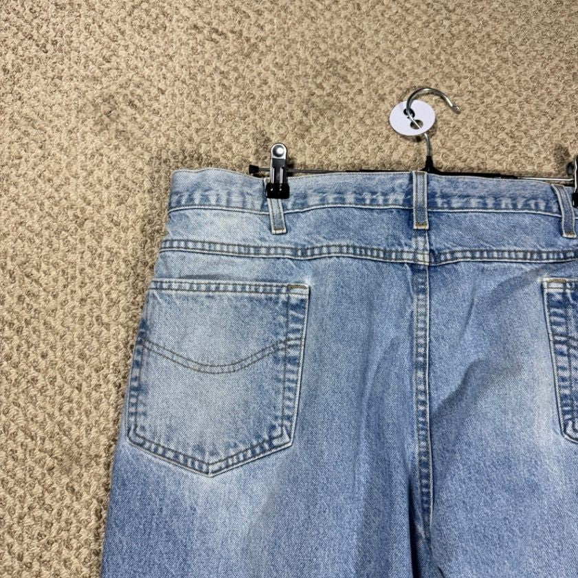 Carhartt Mens Relaxed Fit Jeans Size 44x30 Light Wash Denim Work Pants