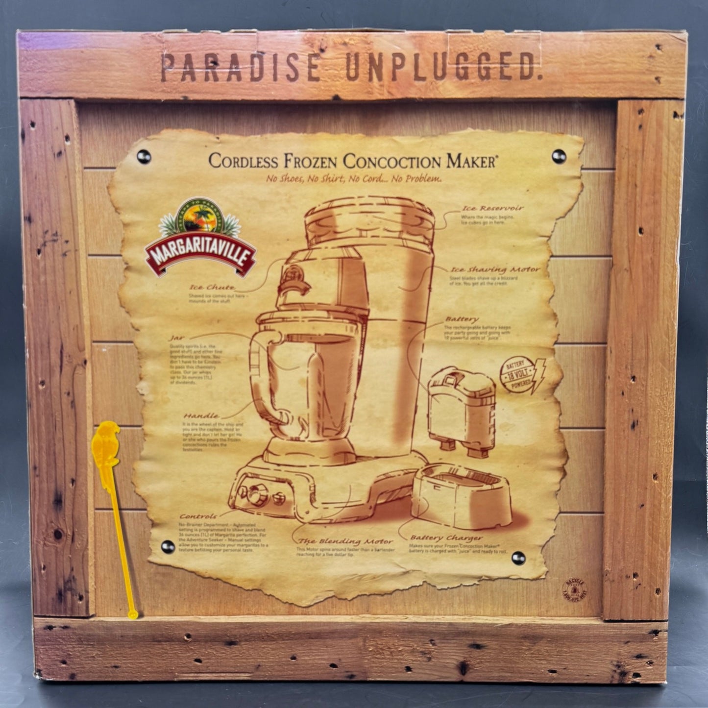 18V CORDLESS MARGARITAVILLE FROZEN CONCOCTION MACHINE NEW OPEN BOX