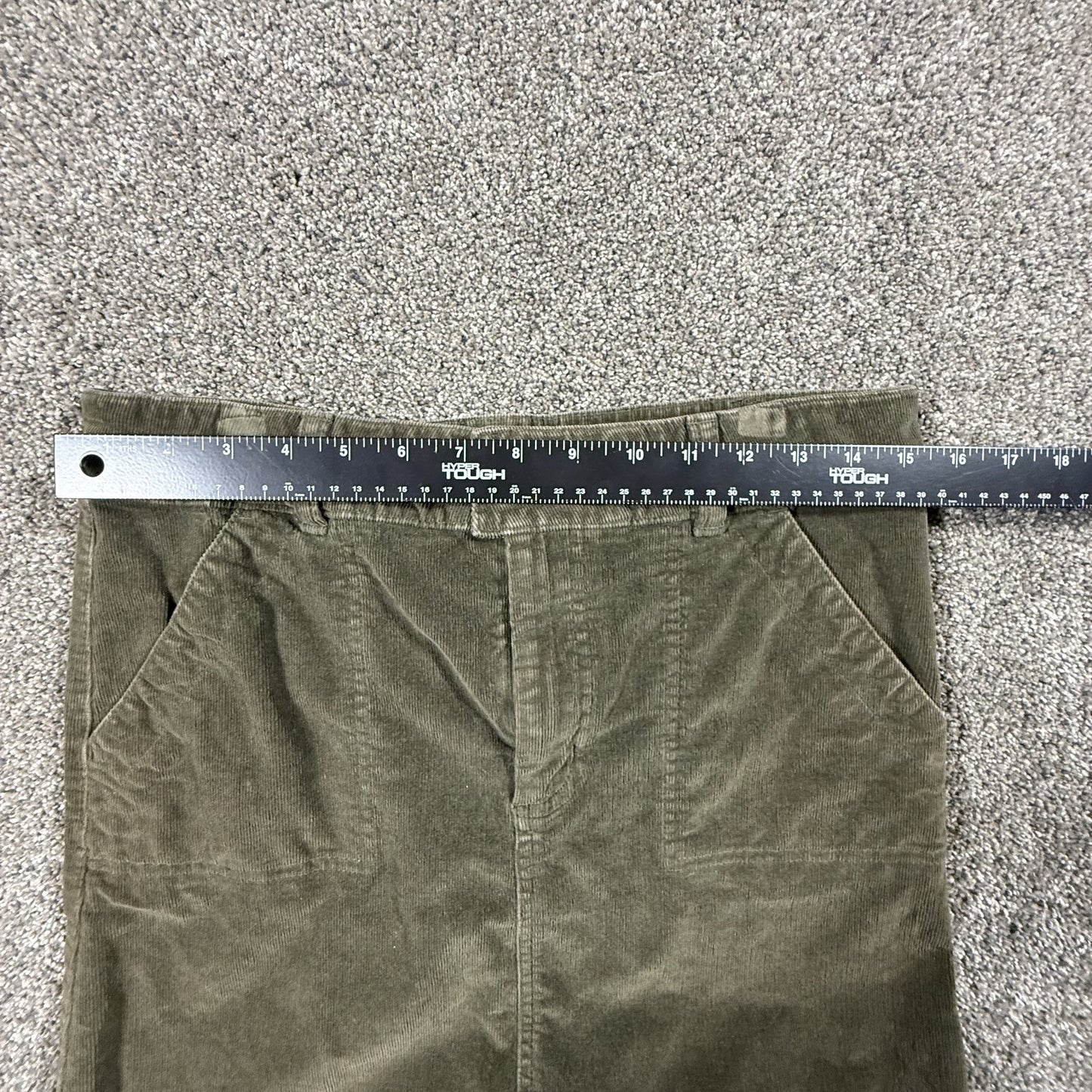 Carhartt Womens Corduroy Skirt Size 6 Olive Green Cotton