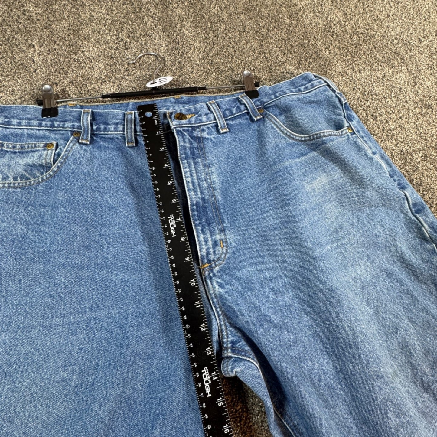Carhartt Mens B17 Relaxed Fit Jeans 46x30 Blue Denim Work Pants