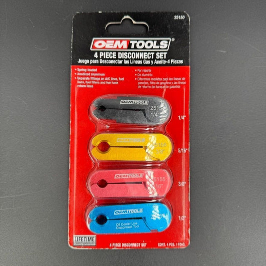 OEM TOOLS 4 Piece Spring Loaded Oil Cooler Line Disconnect Tool Set