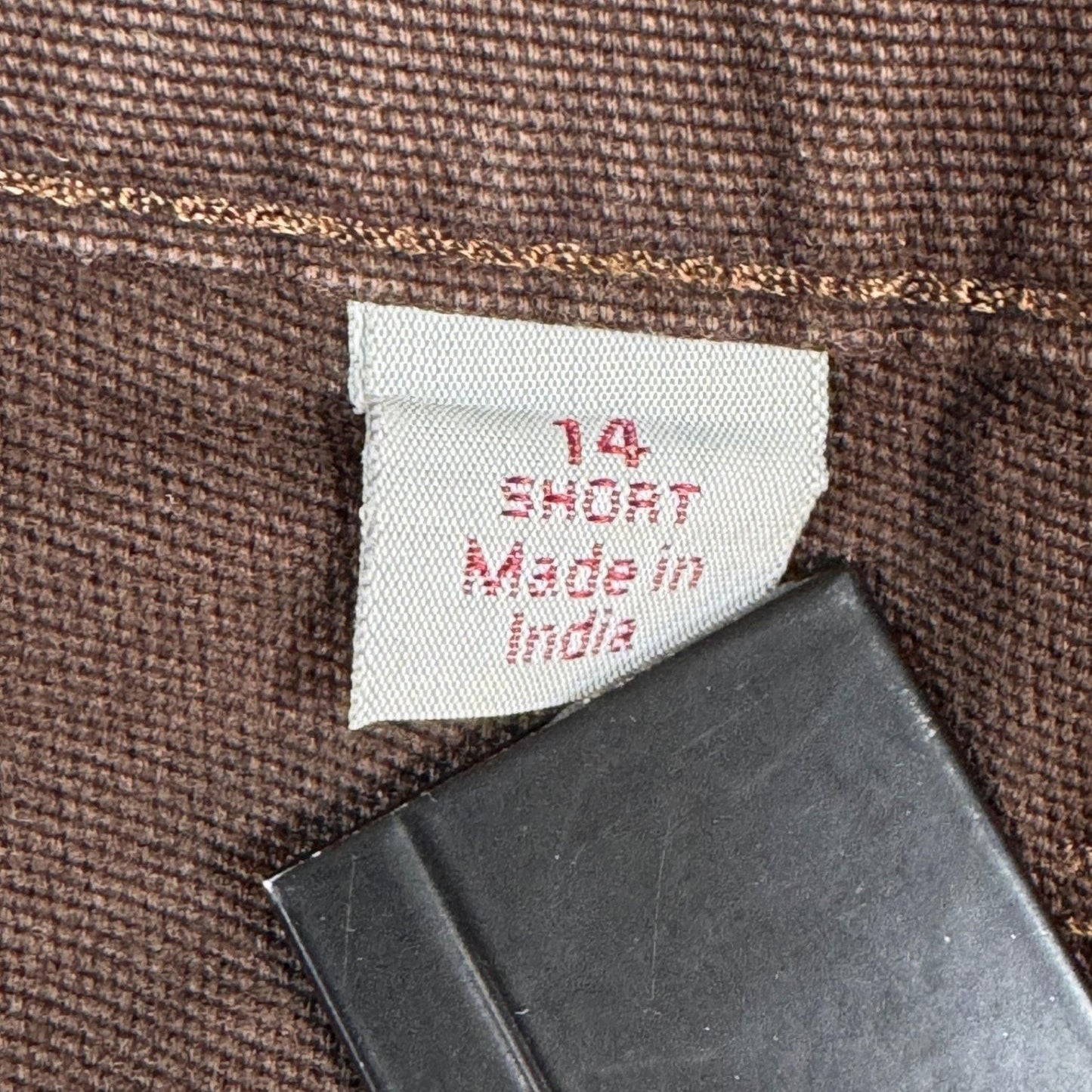 Carhartt Womens Work Pants Size 14 Short Brown Canvas Double Knee Utility