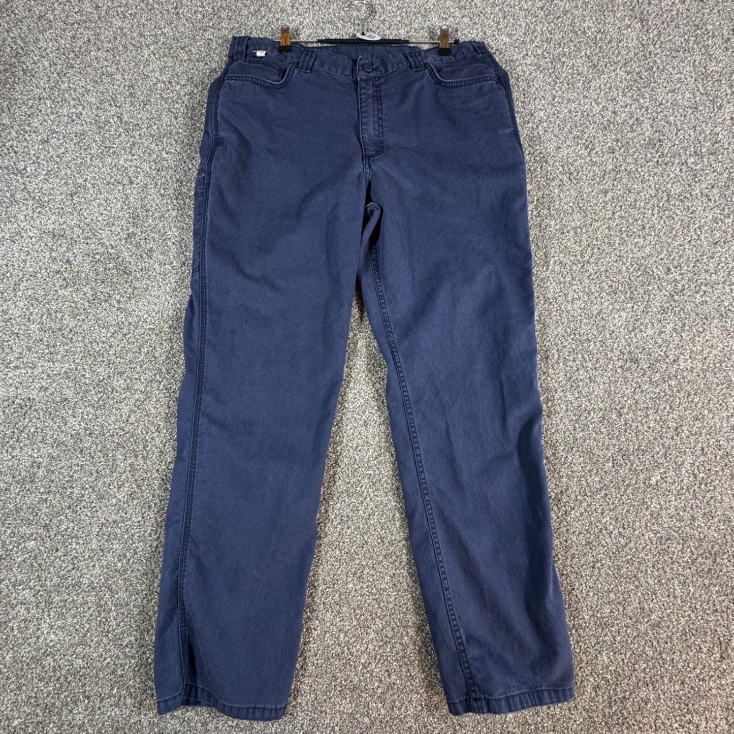 Carhartt Mens 2112 FR Flame Resistant Work Pants CAT 2 38x34 Navy Blue