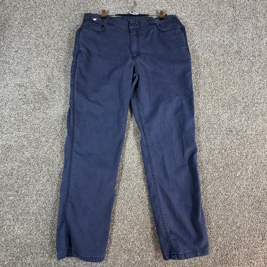 Carhartt Mens 2112 FR Flame Resistant Work Pants CAT 2 38x34 Navy Blue