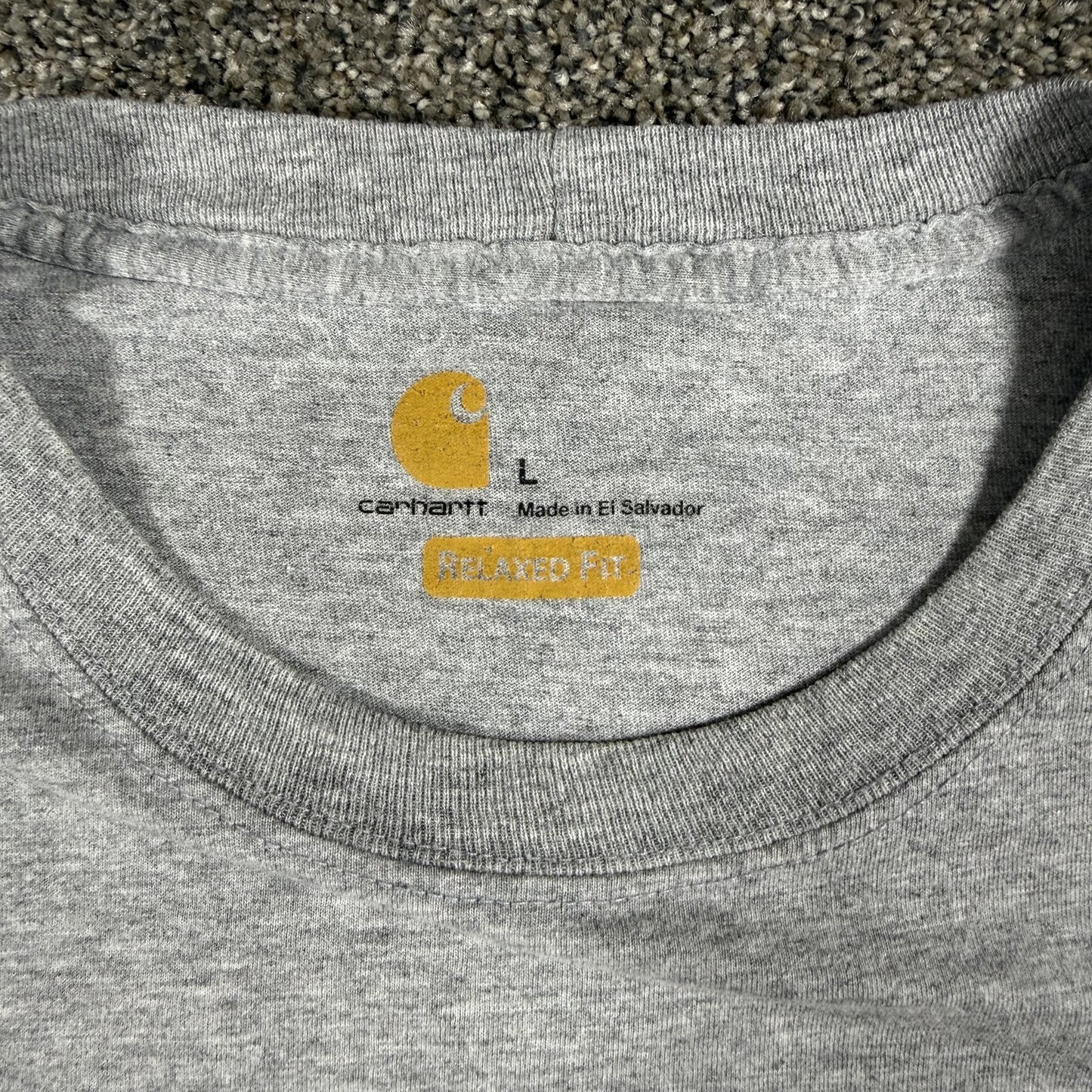 Carhartt Mens Graphic T-Shirt L Gray Short Sleeve Relaxed Fit Deer Hunting Logo
