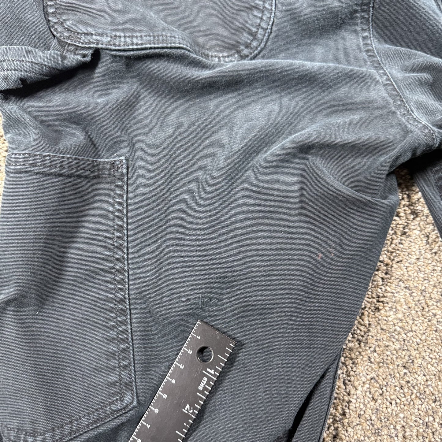 Carhartt Womens Work Pants 16 Tall Gray Relaxed Fit Distressed Carpenter