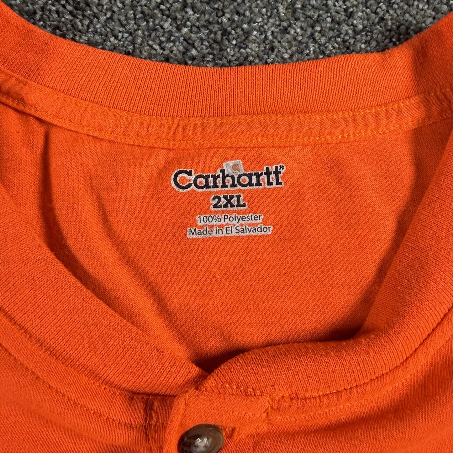 Carhartt Mens Short Sleeve 2XL Orange T Shirt Hi-Vis Reflective BNSF Railway