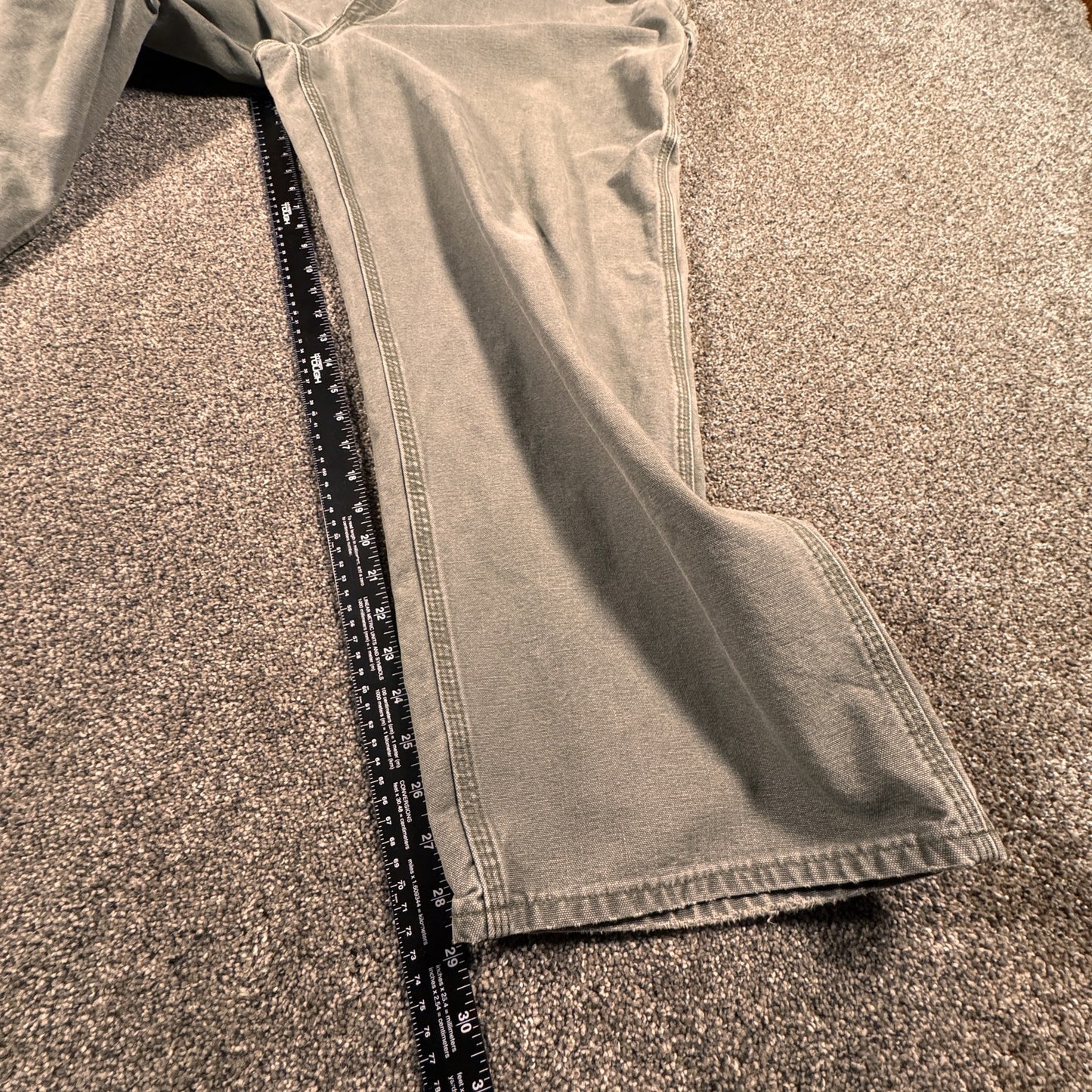 Carhartt Mens Carpenter Work Pants 50x32 Green B11 Moss Dungaree Fit Cotton