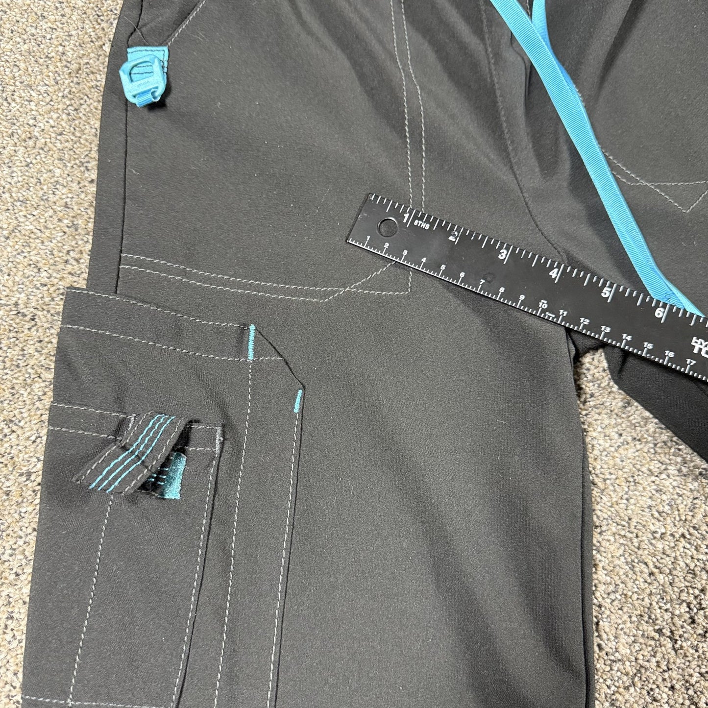 Carhartt Womens Scrub Pants C52110T Tall XS Black Medical Uniform Cargo