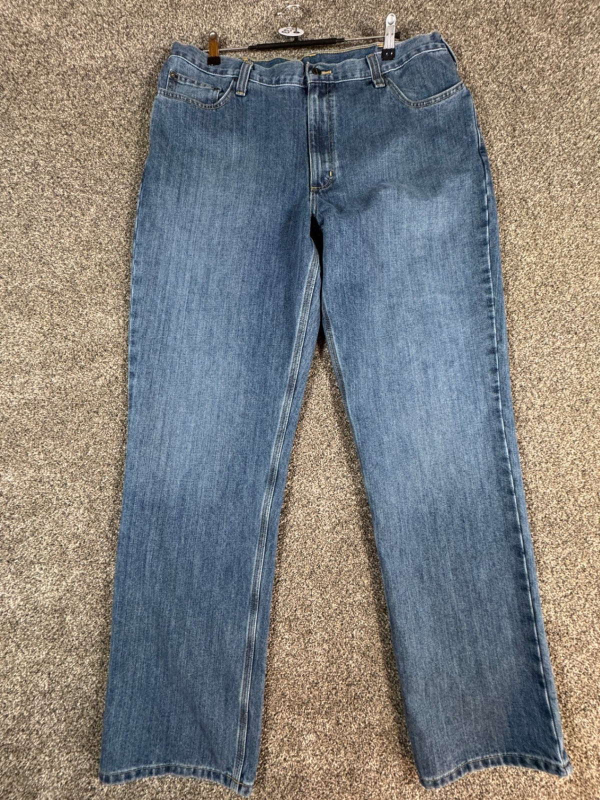 Carhartt Mens Relaxed Fit Jeans Size 40x36 Blue Denim Work Pants 101483