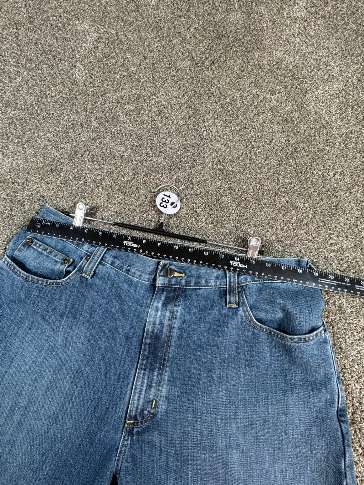 Carhartt Mens Relaxed Fit Jeans Size 40x36 Blue Denim Work Pants 101483