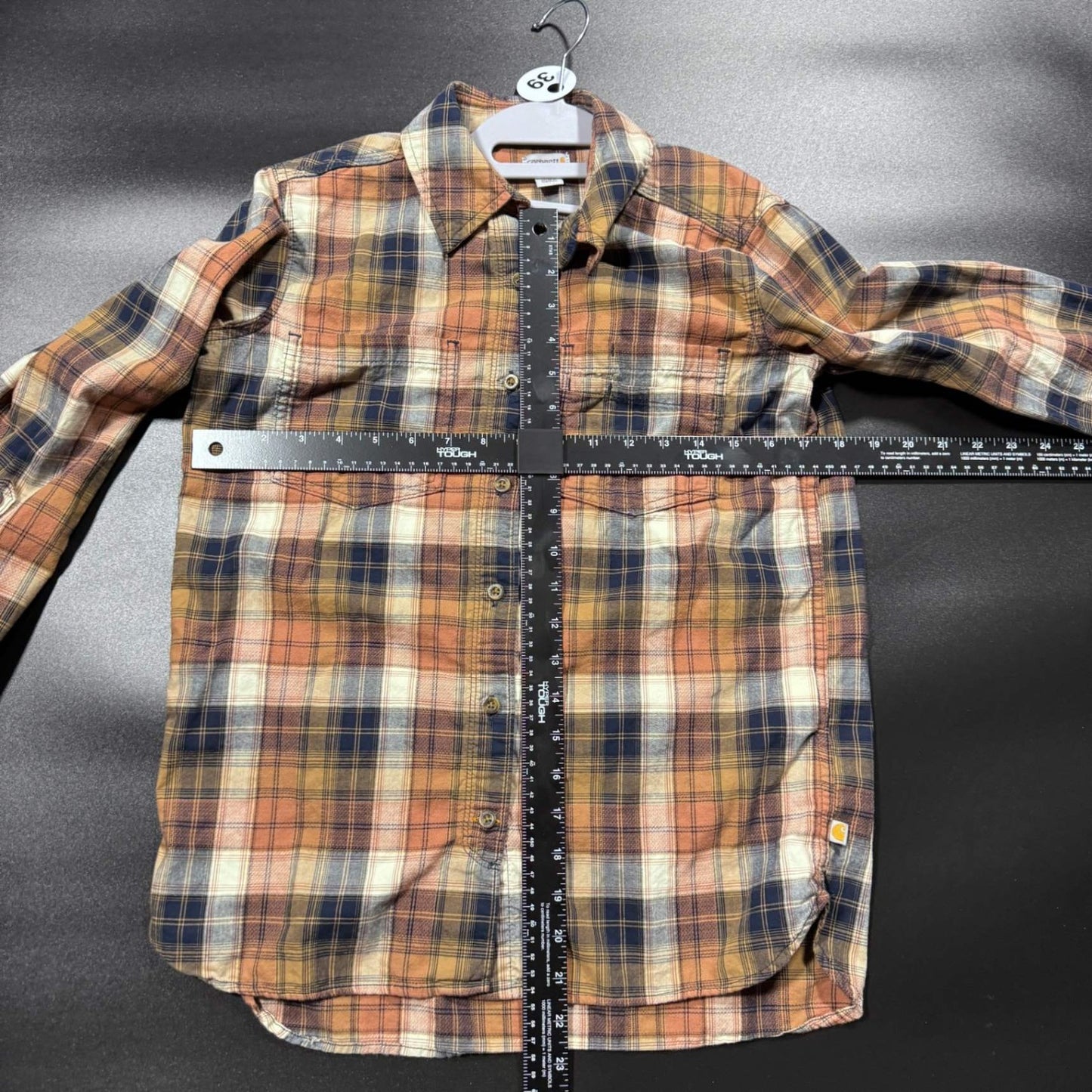 Carhartt Womens Flannel Shirt XS Multicolor Plaid Button Up Long Sleeve