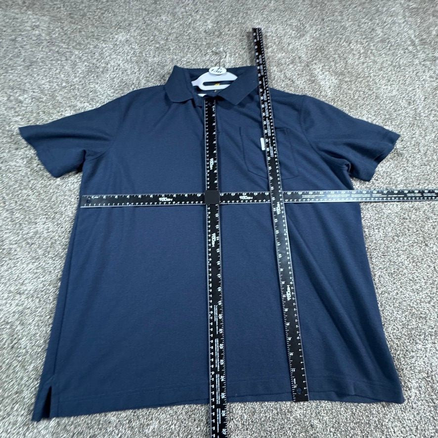 Carhartt Mens Polo Shirt XL Navy Blue Original Fit Pocket K570