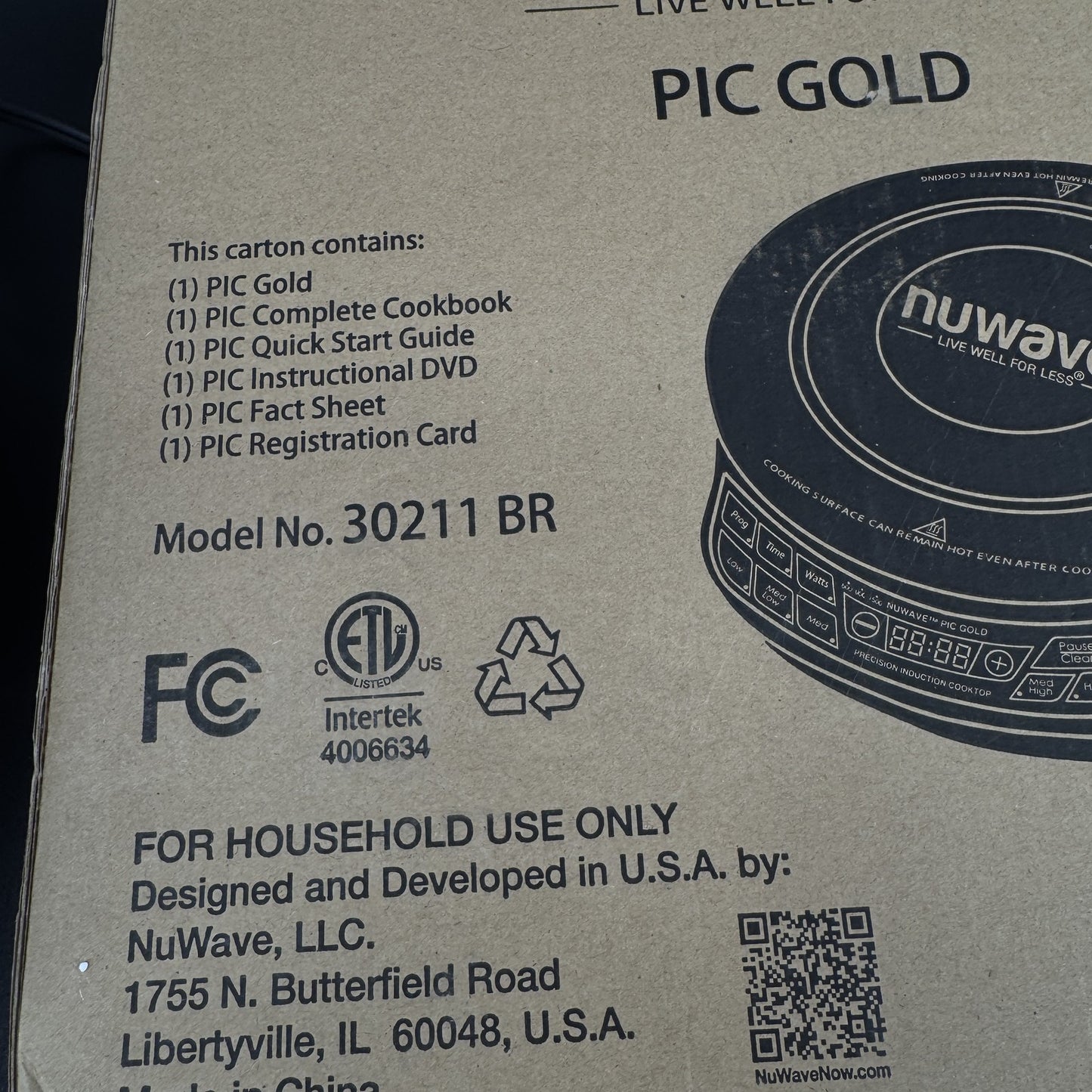 NuWave PIC Gold Precision Induction Cooktop 30211 BR Portable Electric Burner