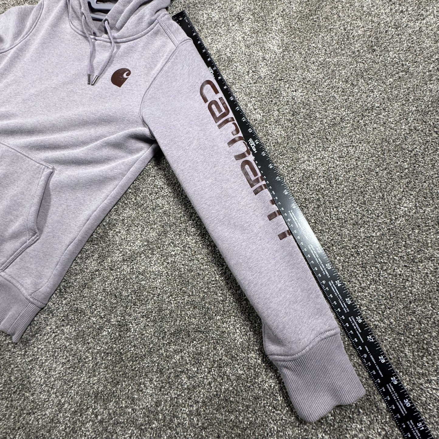 Carhartt Womens Hoodie Pullover M 8/10 Heather Purple Clarksburg Spellout