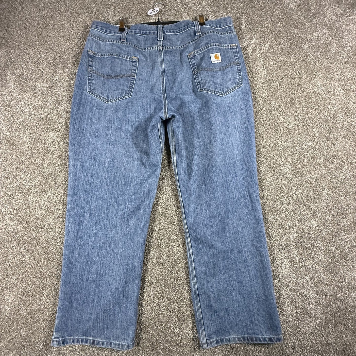 Carhartt Mens Jeans Relaxed Fit 42x28 Blue Medium Wash Denim Workwear