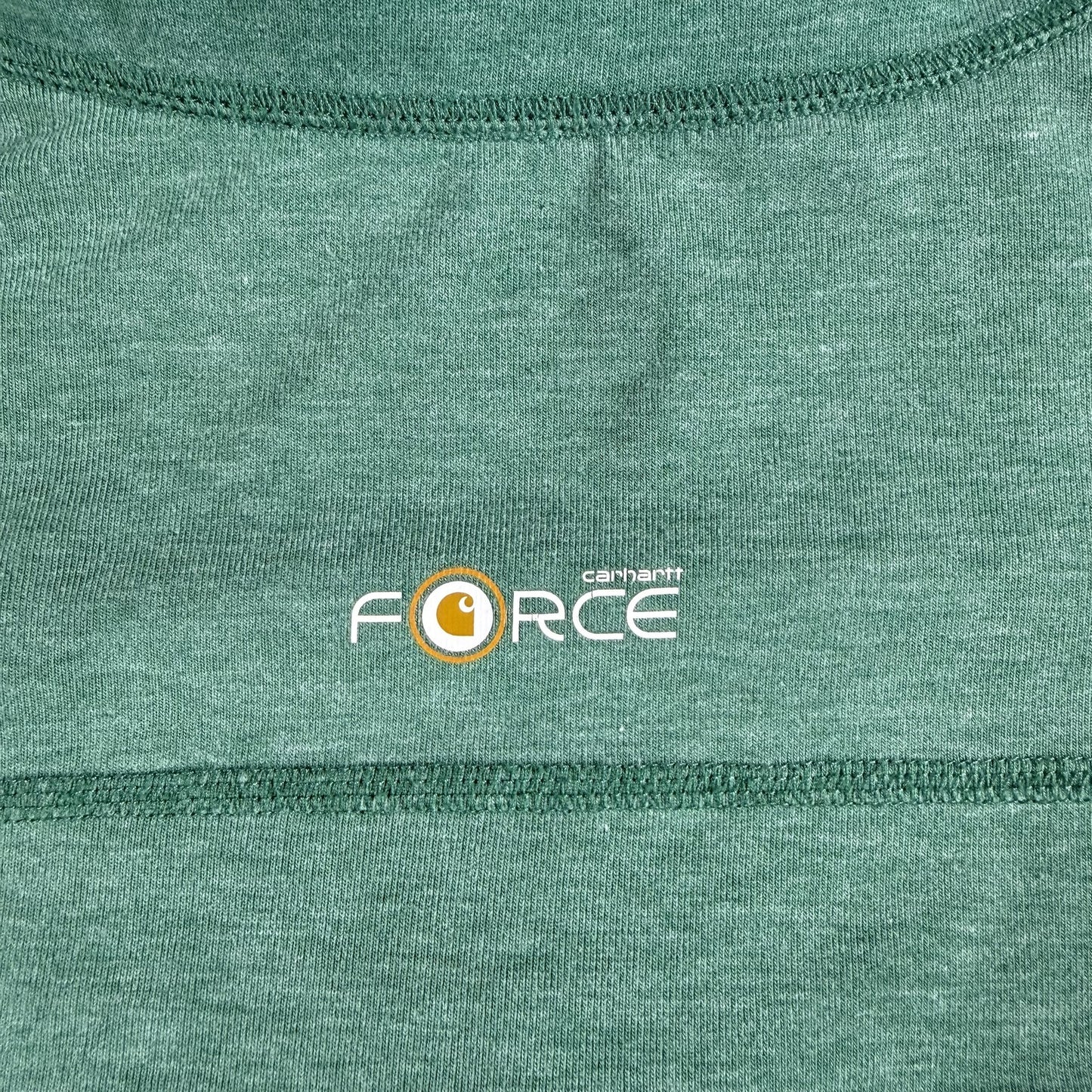 Carhartt Womens 1/4 Zip Pullover M 8 10 Green Long Sleeve Force Performance Top