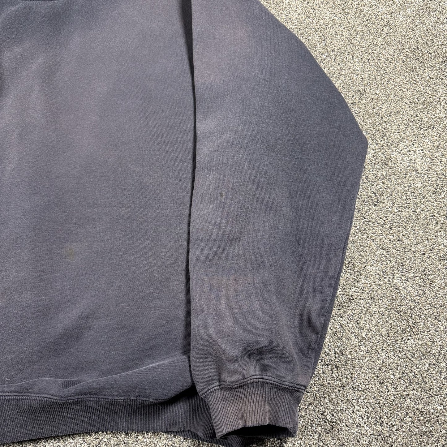 Carhartt Mens Full Zip Hoodie 2XL Tall Black Faded Workwear Sweatshirt STAINED