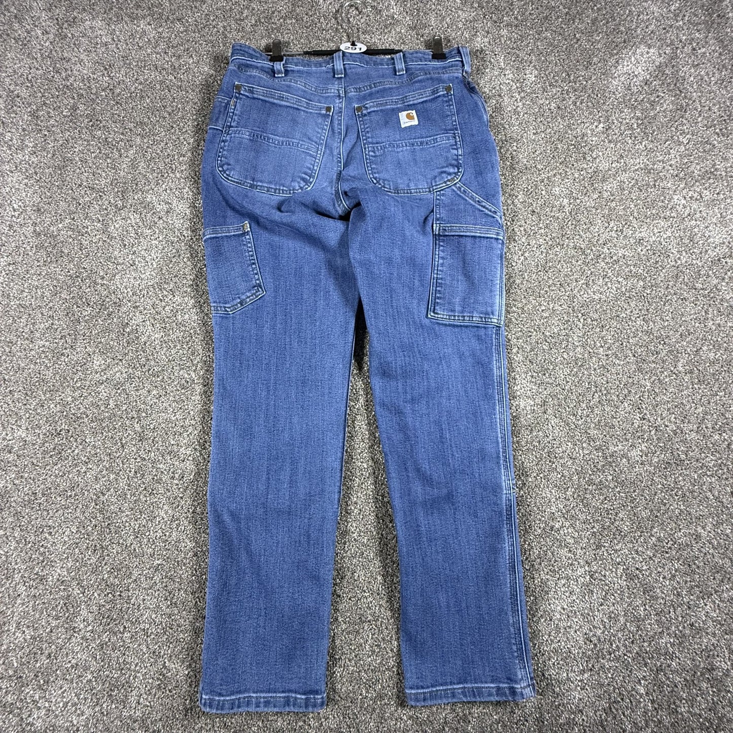 Carhartt Womens Relaxed Fit Carpenter Jeans 8 Regular Blue Double Knee