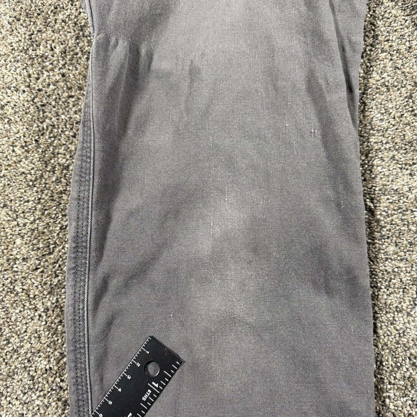 Carhartt Womens Relaxed Fit Work Pants 16 Tall Gray Stretch Cotton Stains/Snags