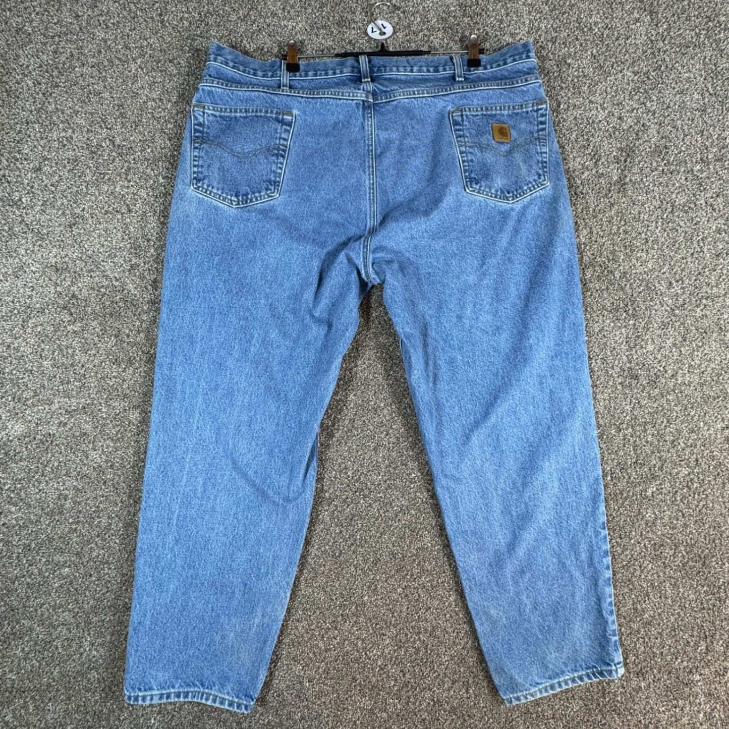 Carhartt Mens B17 Relaxed Fit Jeans 46x30 Blue Denim Work Pants