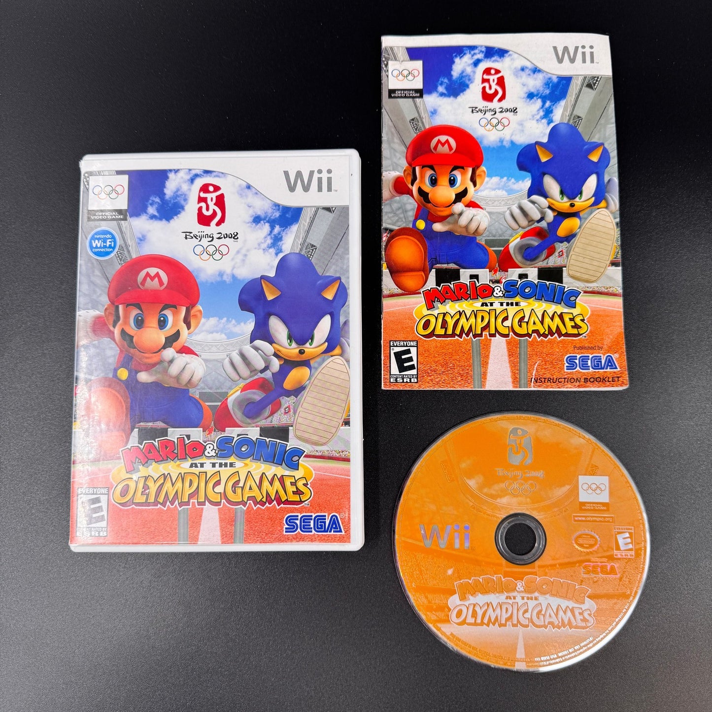 Nintendo Wii Mario Sonic Olympic Games Beijing 2008 Video Game CIB