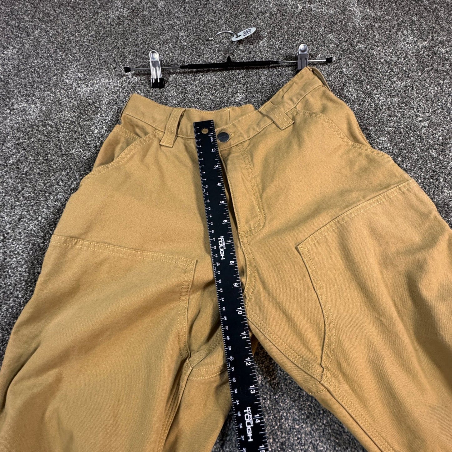 Carhartt Mens Rugged Flex Relaxed Fit Double Knee Work Pants 30x30 Tan Excellent