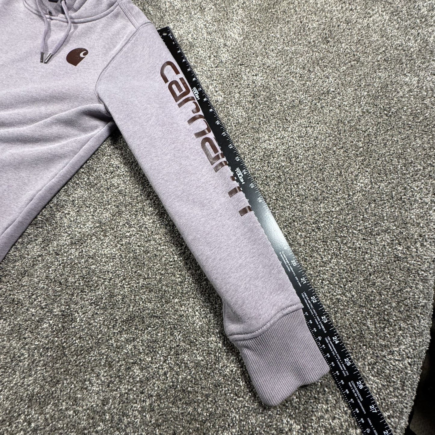 Carhartt Womens Hoodie Pullover M 8/10 Heather Purple Clarksburg Spellout
