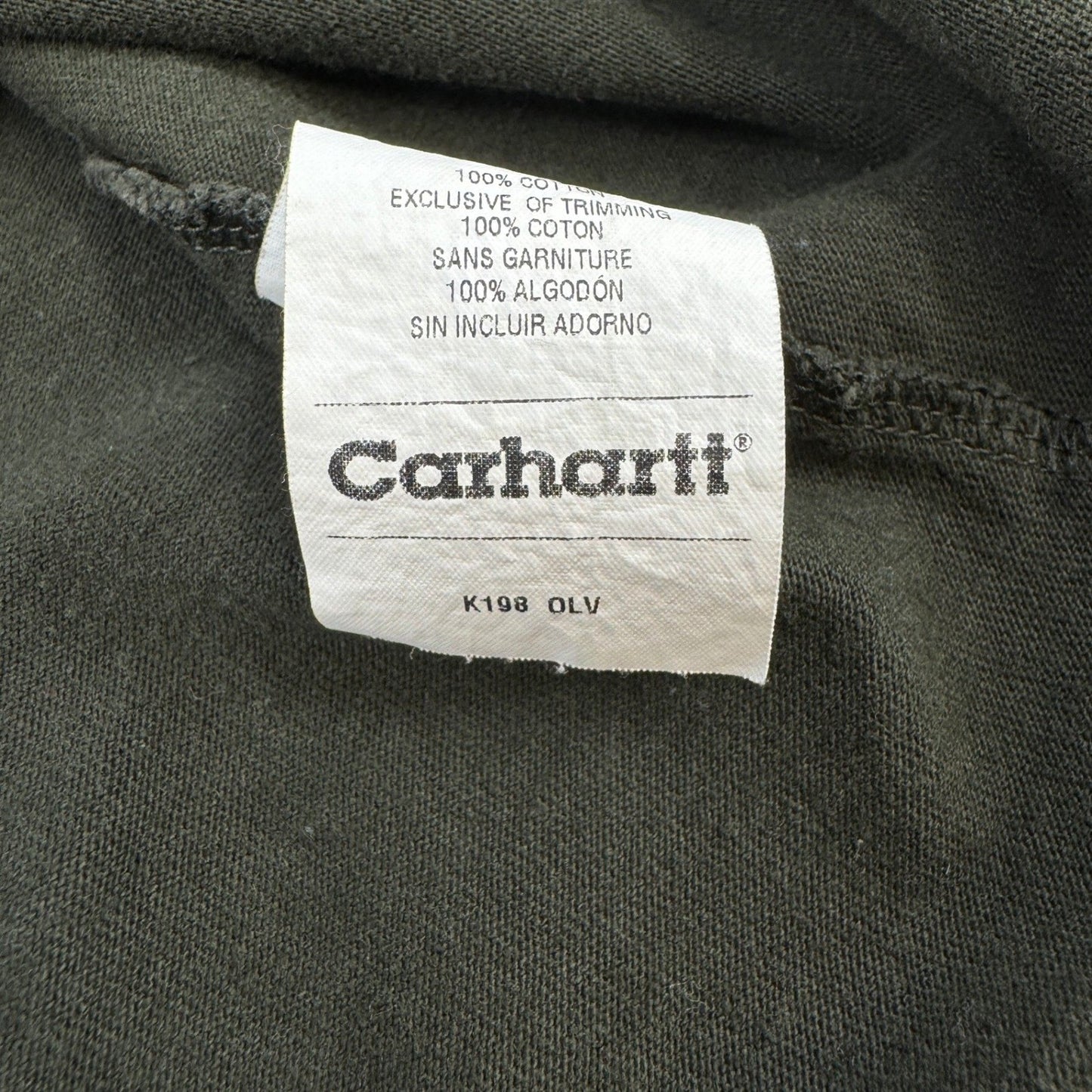 Carhartt Mens Pocket Polo Shirt K198 XL Olive Green Short Sleeve Cotton