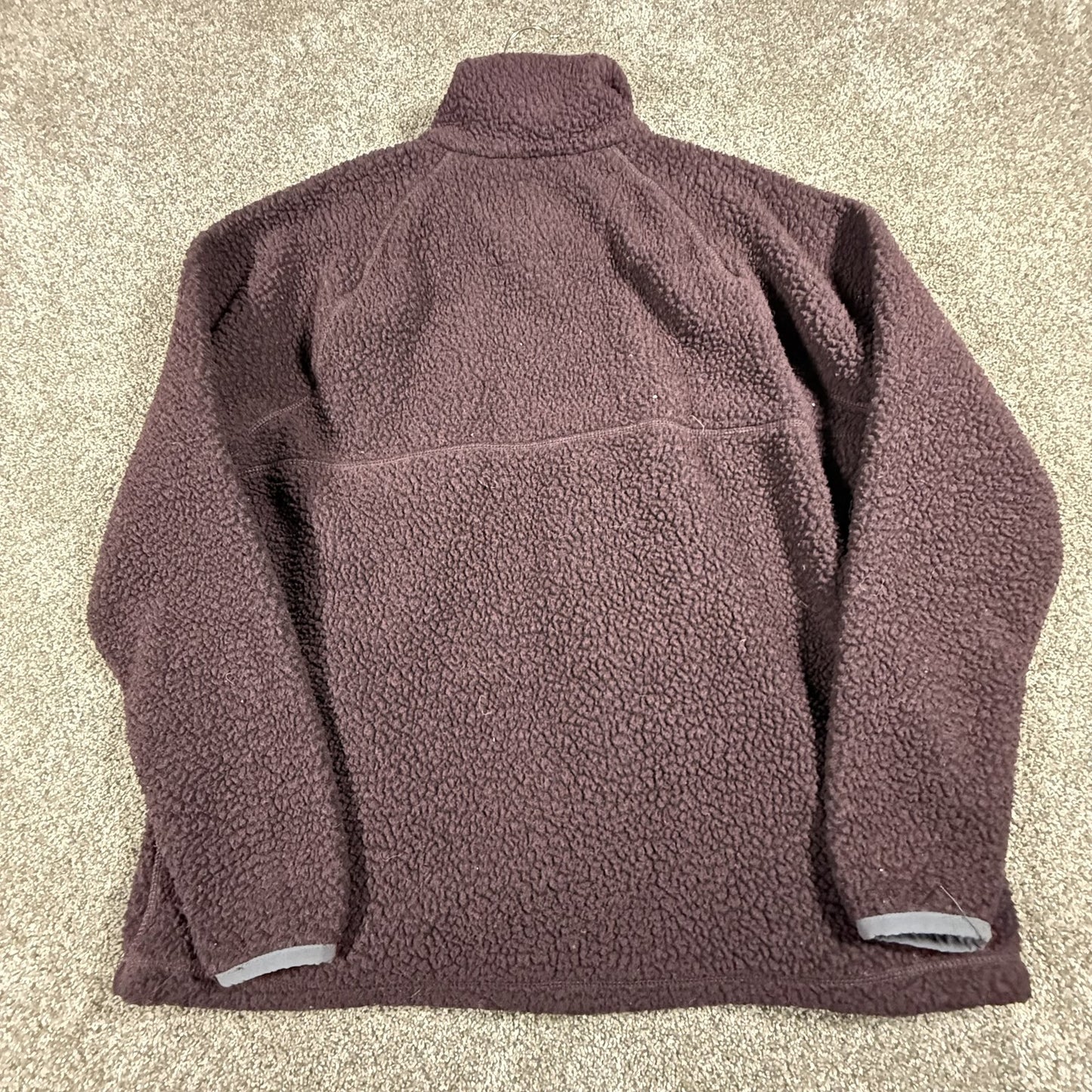 Carhartt Womens Fleece Pullover XL 16-18 Plum Sherpa Relaxed Fit Quarter Zip