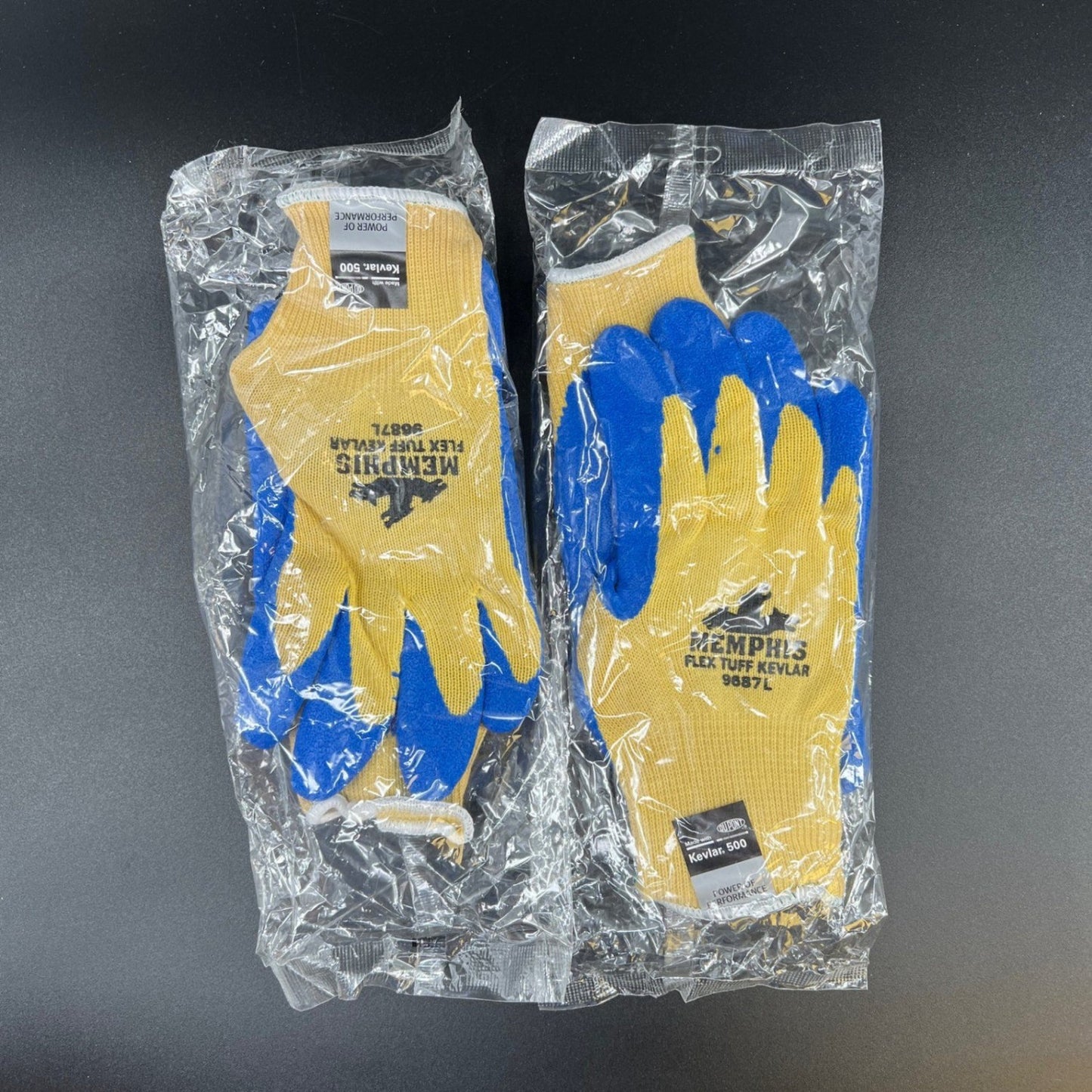 2 Pairs L Memphis Flex Tuff Made With Kevlar 500 Work Gloves Cut Resistant