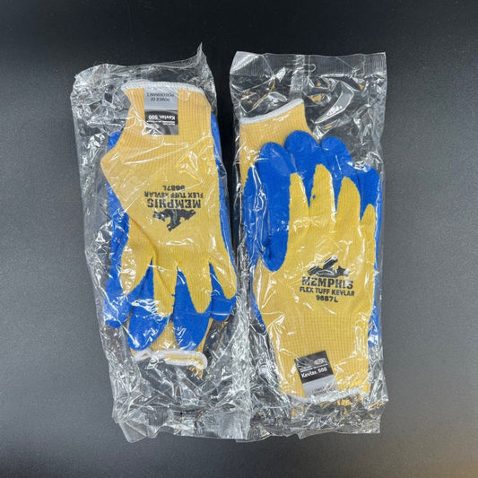 2 Pairs L Memphis Flex Tuff Made With Kevlar 500 Work Gloves Cut Resistant