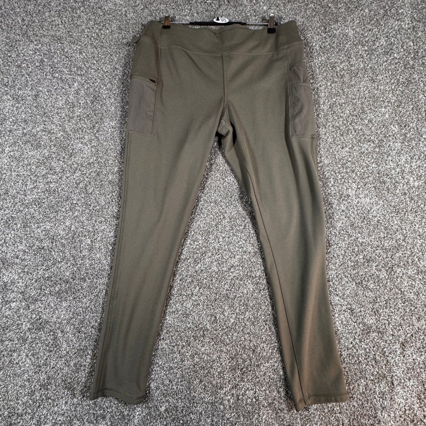Carhartt Womens Fitted Utility Leggings Pants XL Tall Olive Green Cargo