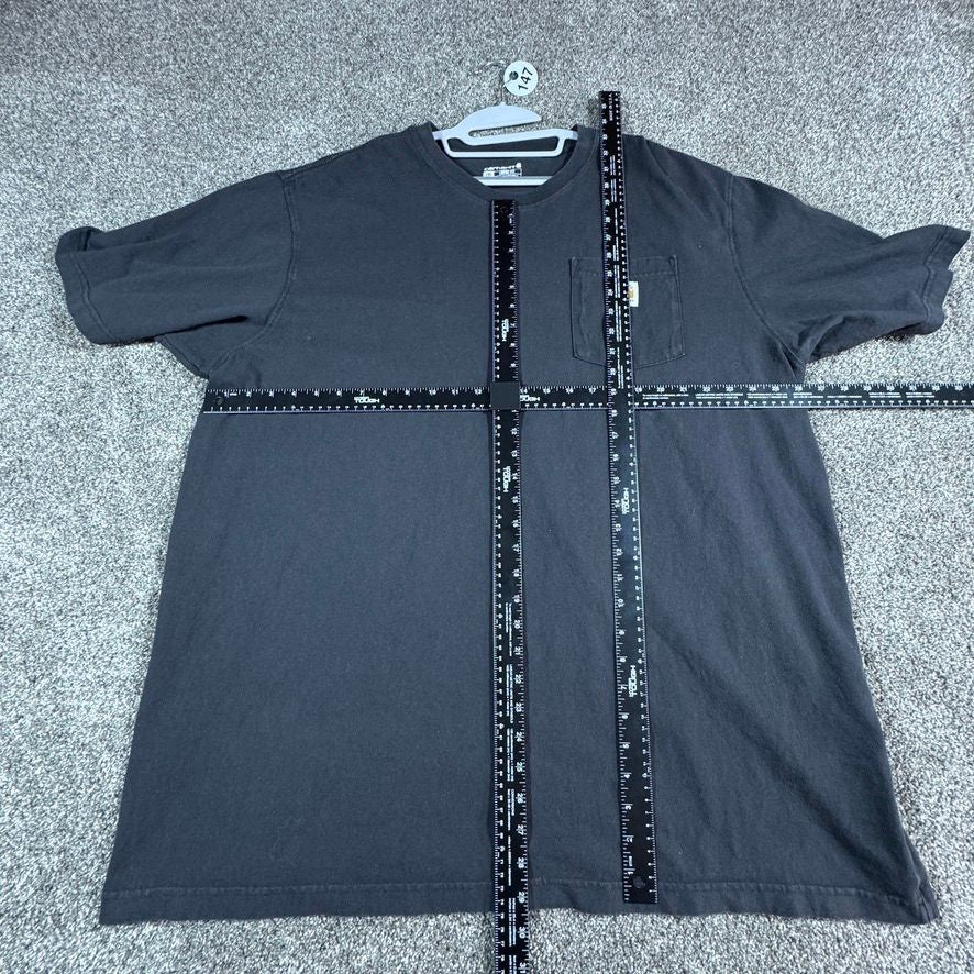 Carhartt Mens K87 Pocket T-Shirt 2XL Tall Black Loose Fit Workwear