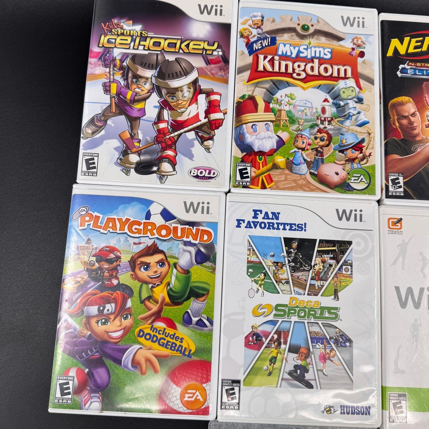 Nintendo Wii Video Game Lot Bundle 7 Games Collection Wii Fit MySims Nerf Hockey