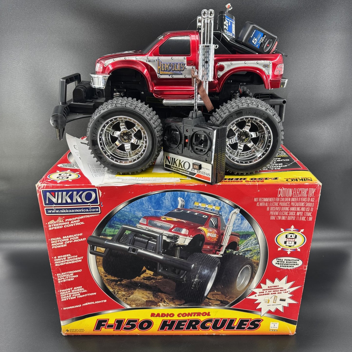 Nikko F-150 Hercules Radio Control RC Truck 1/8 Scale Vintage Complete TESTED