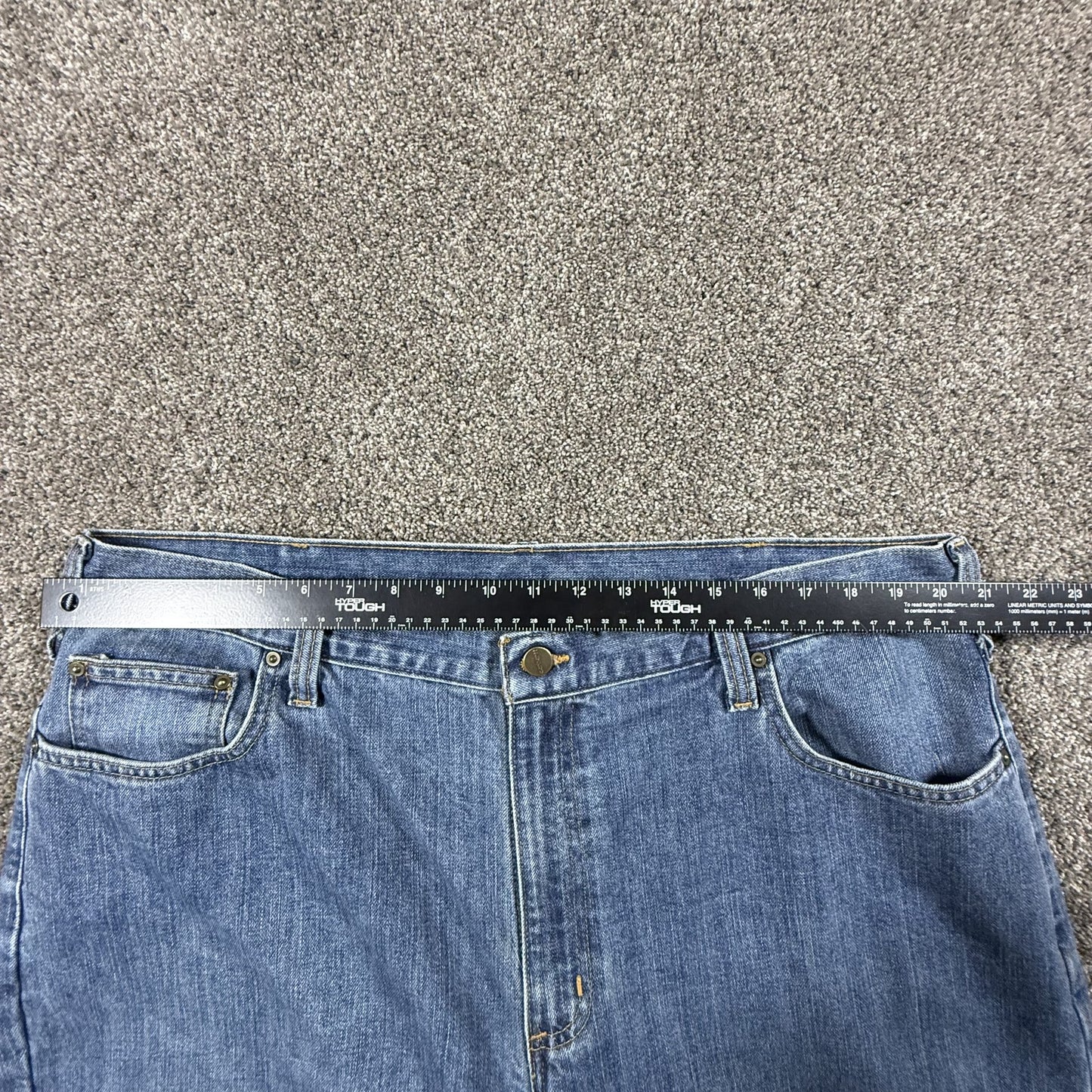 Carhartt Mens Jeans Relaxed Fit 42x28 Blue Medium Wash Denim Workwear