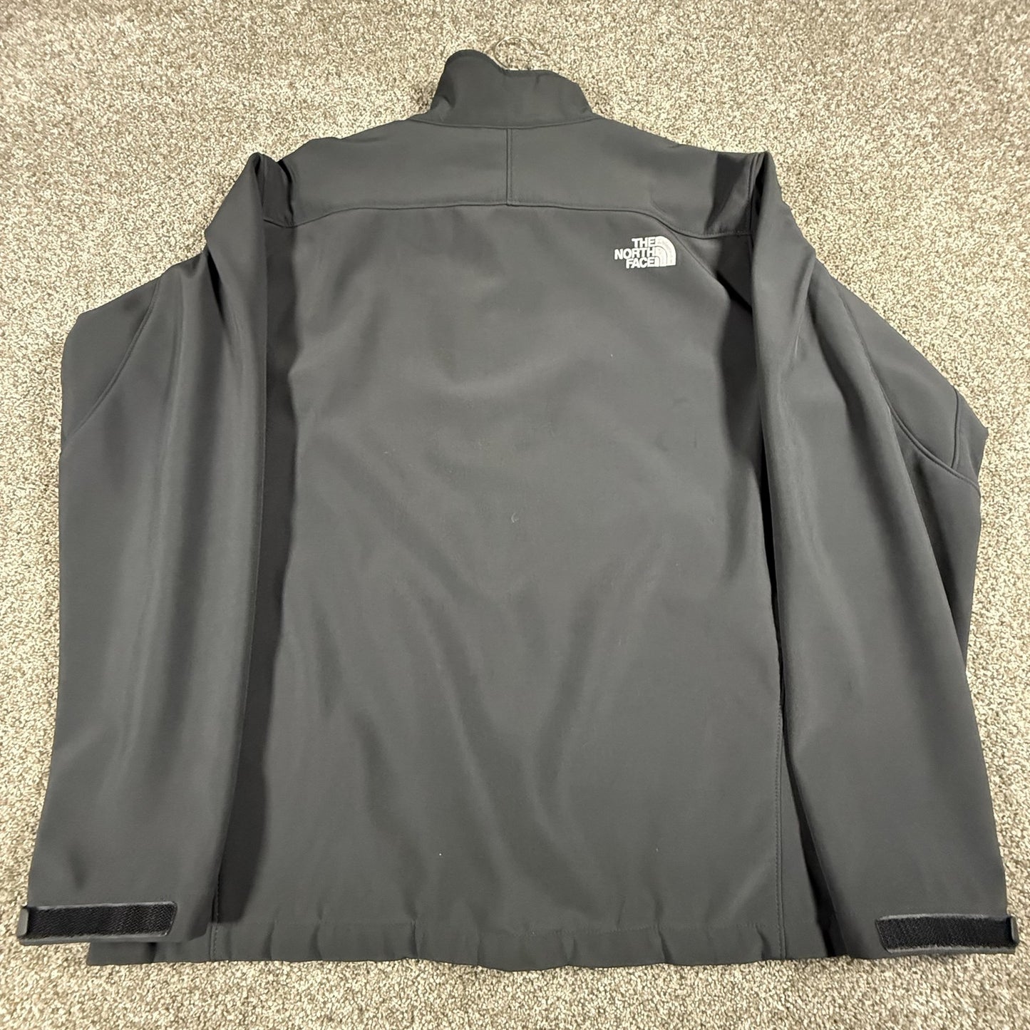 The North Face Mens Softshell Jacket XL Gray Fleece Lined Full Zip Outdoor