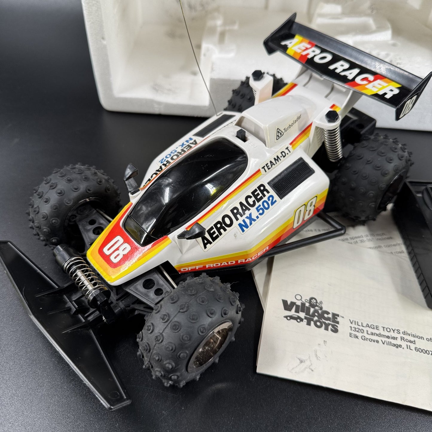 Aero Racer 1/16 Vintage RC Car Off Road Buggy Radio Control Turbo Village Toys