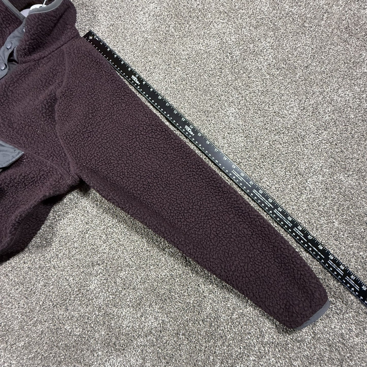 Carhartt Womens Fleece Pullover XL 16-18 Plum Sherpa Relaxed Fit Quarter Zip