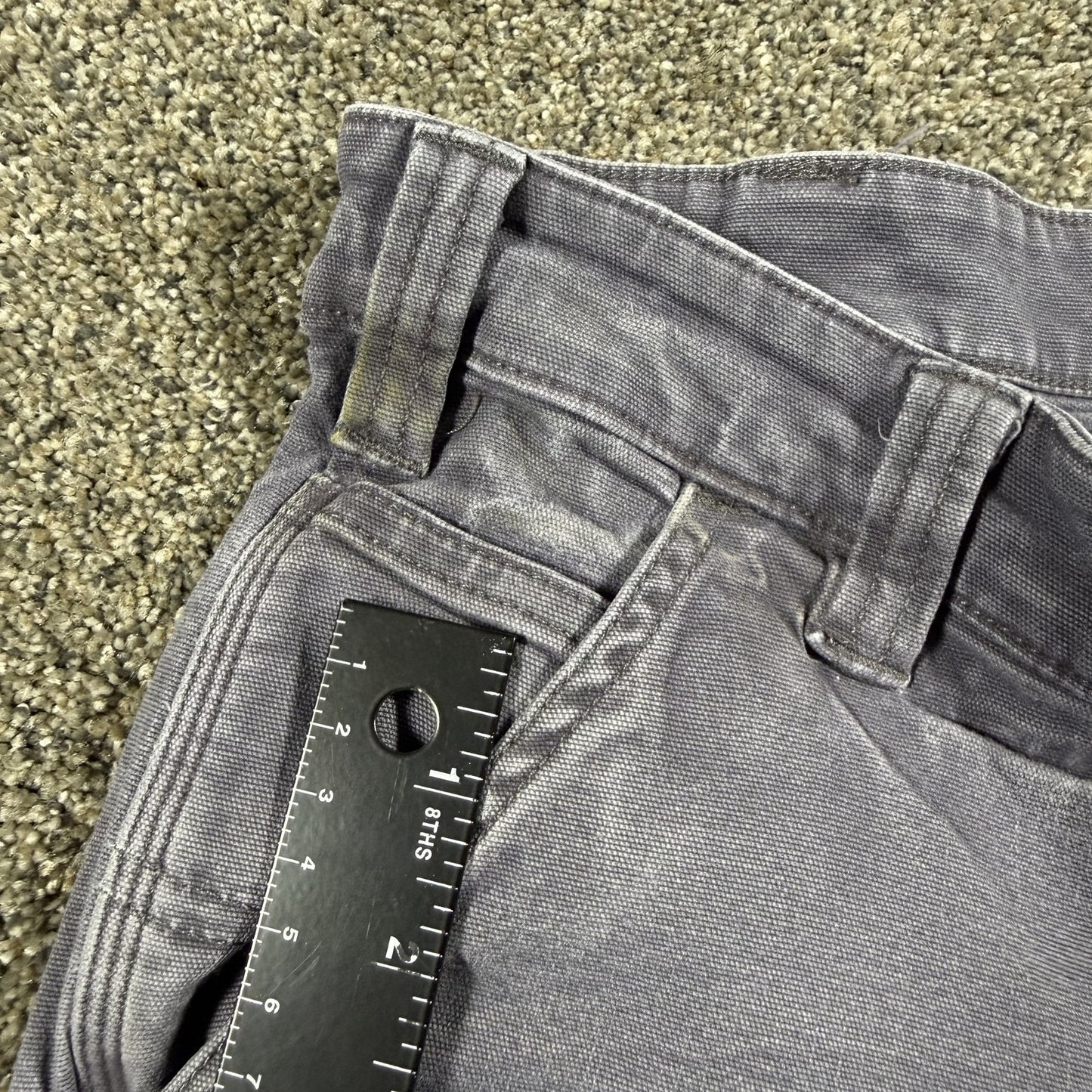 Carhartt Womens Loose Fit Work Pants Size 4 Gray Canvas Carpenter Utility