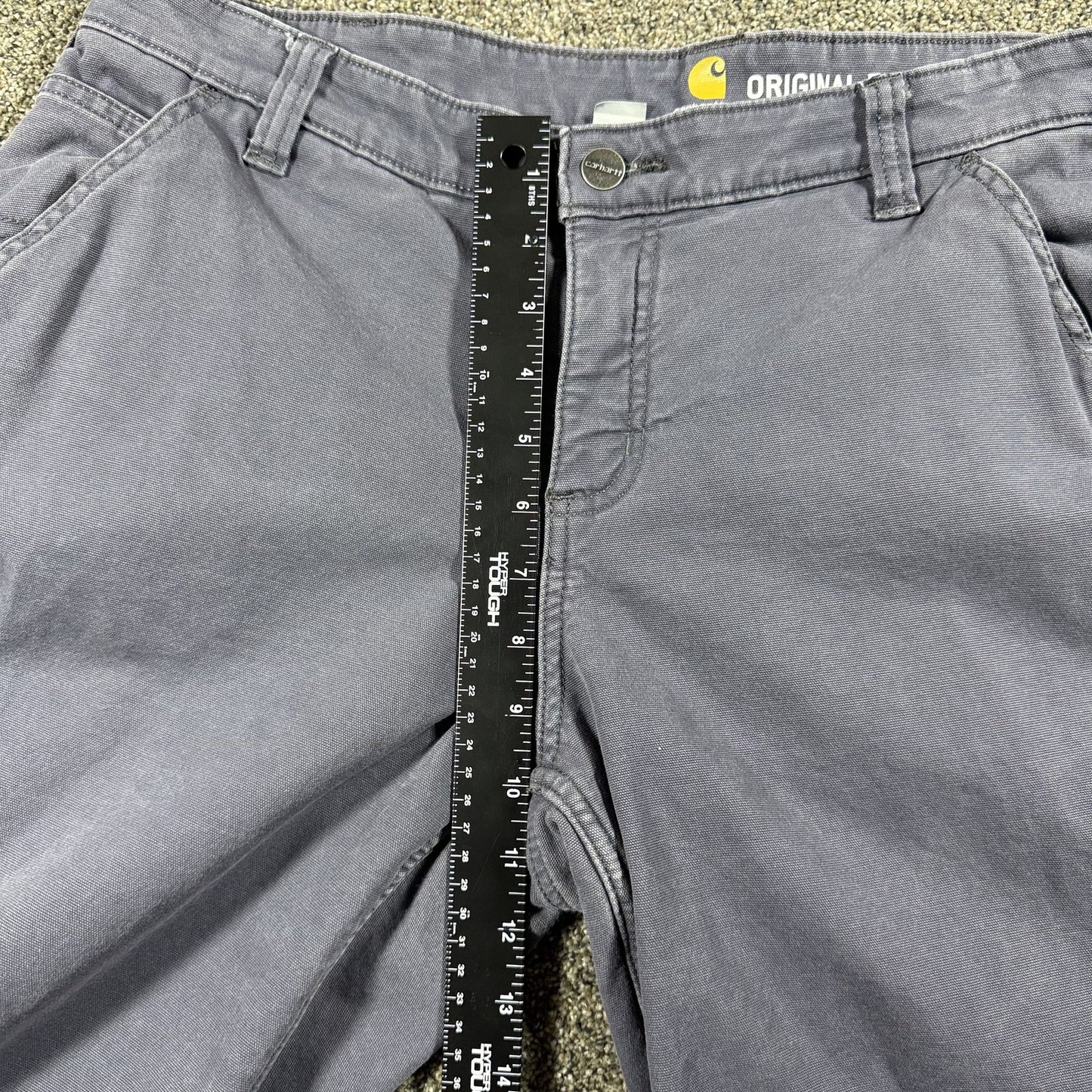 Carhartt Womens Fleece Lined Work Pants Carpenter Original Fit 14 Short Gray
