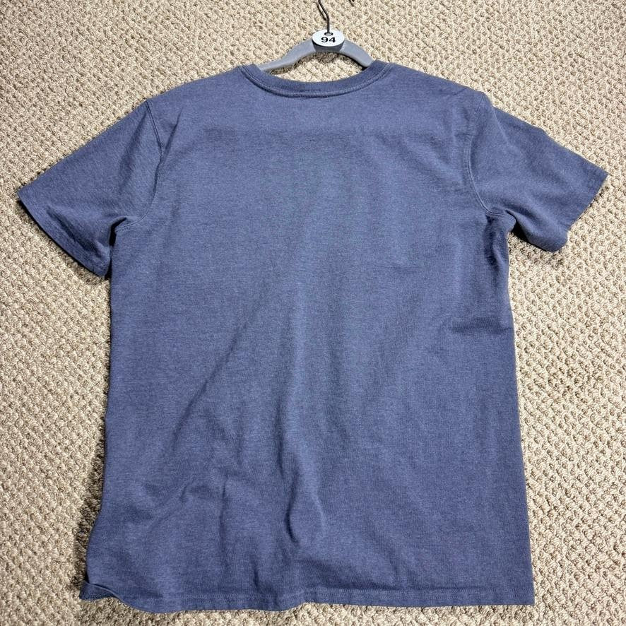 Carhartt Womens Pocket T-Shirt Short Sleeve L 12-14 Blue Loose Fit Workwear