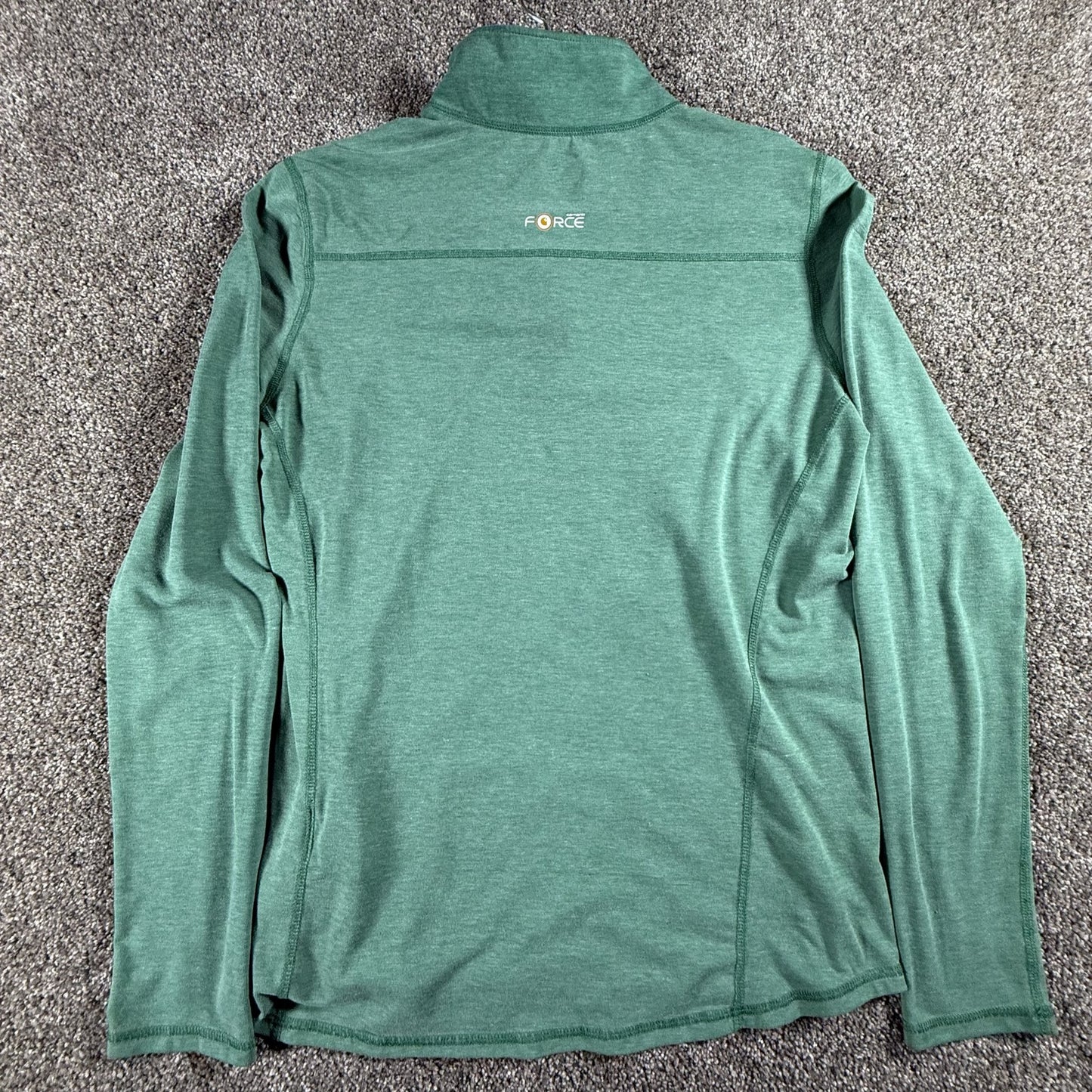 Carhartt Womens 1/4 Zip Pullover M 8 10 Green Long Sleeve Force Performance Top