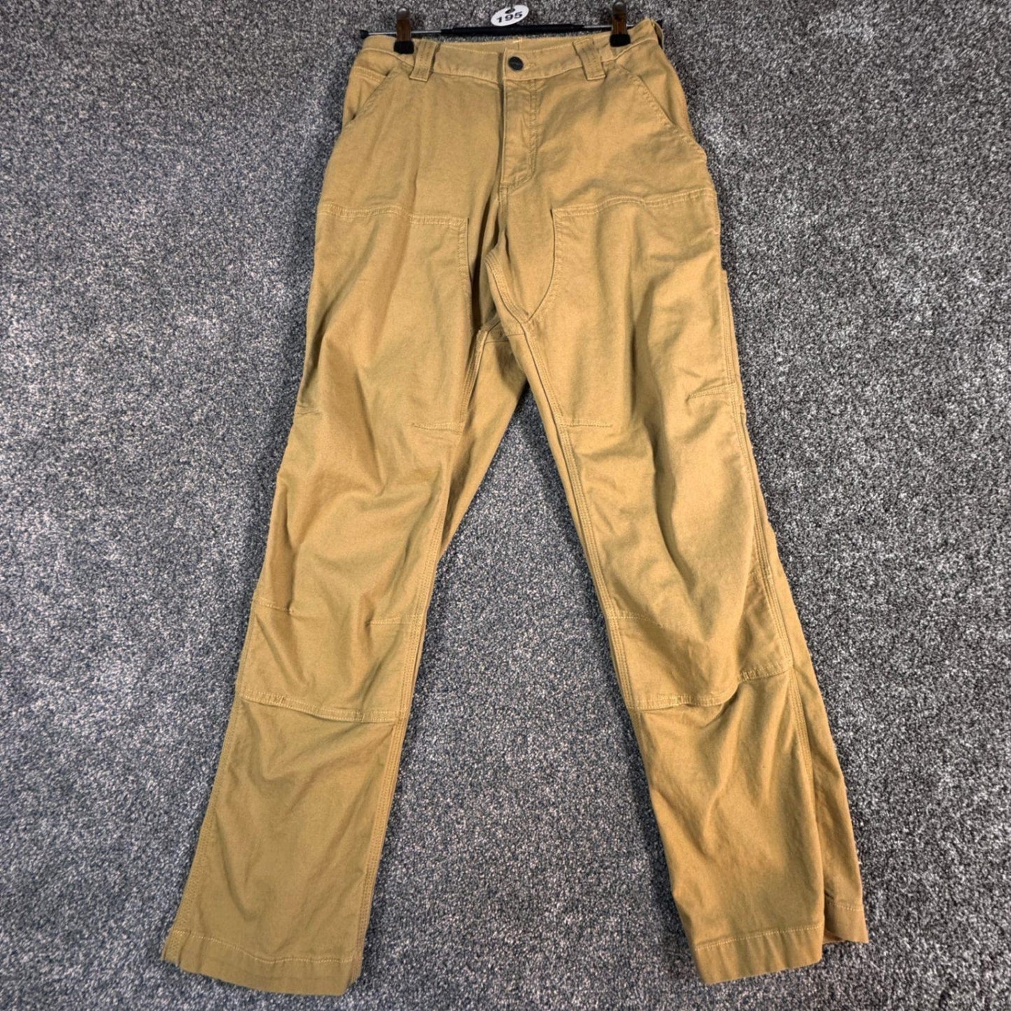 Carhartt Mens Rugged Flex Relaxed Fit Double Knee Work Pants 30x30 Tan Excellent