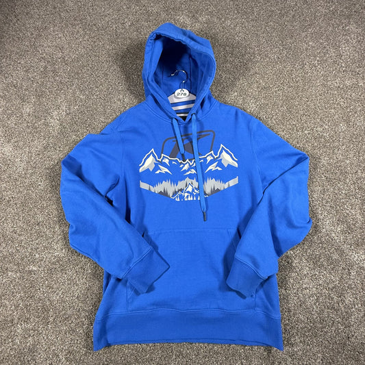 Klim Mens Peak Side Pullover Hoodie Size Small S Blue Graphic Sweatshirt